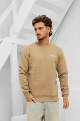 24 Uomo Logo Basic Sweater Heren Army - Maat XL - Kleur: Groen | Soccerfanshop