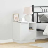 Nachtkastje met lade 2 pcs Wit 50 x 34.5 x 50 cm. Bewerkt hout