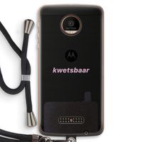 kwetsbaar: Motorola Moto Z Force Transparant Hoesje met koord