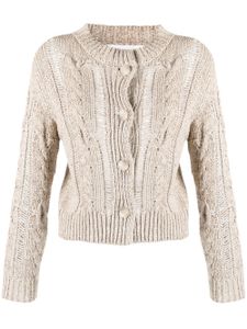 Fabiana Filippi cardigan en maille torsadée - Tons neutres