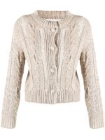 Fabiana Filippi cardigan en maille torsadée - Tons neutres