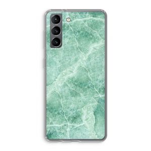 Groen marmer: Samsung Galaxy S21 Transparant Hoesje