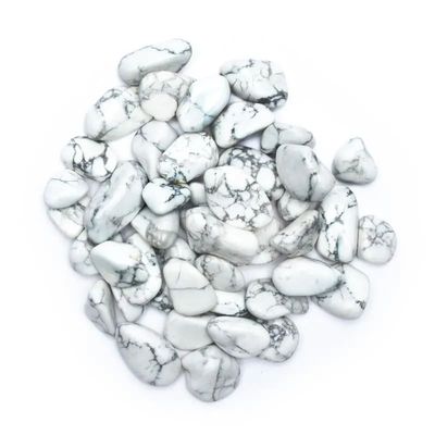 Trommelstenen Howliet Wit (2-3 cm) - 500 gram