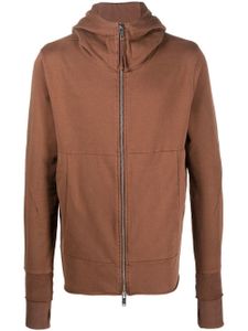 Thom Krom hoodie zippé à manches longues - Marron