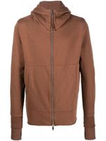 Thom Krom hoodie zippé à manches longues - Marron - thumbnail