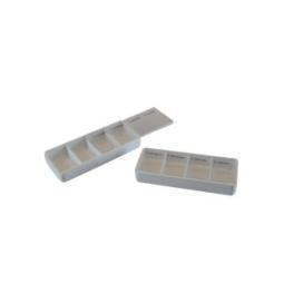Blockland Tablettendoosje transparant 4 vaks 108 x 45 x 16mm