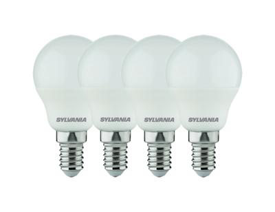 Sylvania Ledlamp - e14 - 470 lm - kogel - mat - 4 stuks