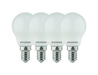 Sylvania Ledlamp - e14 - 470 lm - kogel - mat - 4 stuks