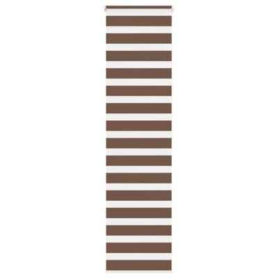 VidaXL Zebra rolgordijn 55x200 cm stofbreedte 50,9 cm polyester bruin
