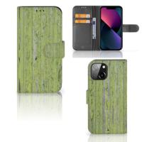 iPhone 13 Mini | Book Style Case | Green Wood | Portemonnee hoesje