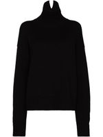 Jil Sander pull à col montant - Noir