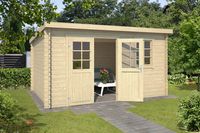 Outdoor Life Amira Blokhut 400x295 cm 28 mm vuren blank- Lessenaarsdak- Onbehandeld vurenhout- Outdoor Life Outdoor Life Amira Blokhut 400x295 cm 28 mm vuren blank- Lessenaarsdak- Onbehandeld vurenhout- Outdoor Life