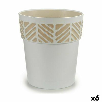 Zelfwaterende bloempot Stefanplast Orfeo Wit Plastic 29 x 29 x 29 cm (6 Stuks)