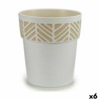 Zelfwaterende bloempot Stefanplast Orfeo Wit Plastic 29 x 29 x 29 cm (6 Stuks)