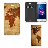 Huawei Y5 2 | Y6 Compact | Book Cover | Wereldkaart