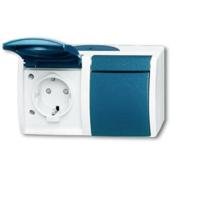 ABB 2CKA002084A0720 Geaard stopcontact IP44 Blauw-groen, Grijs-wit (RAL 7035) ABB 2CKA002084A0720 Geaard stopcontact IP44 Blauw-groen, Grijs-wit (RAL 7035)