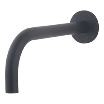 Wiesbaden Slim Line inbouw uitloop 20 cm messing zwart mat