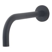 Wiesbaden Slim Line inbouw uitloop 20 cm messing zwart mat