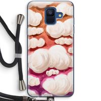 Katoen Wolken: Samsung Galaxy A6 (2018) Transparant Hoesje met koord