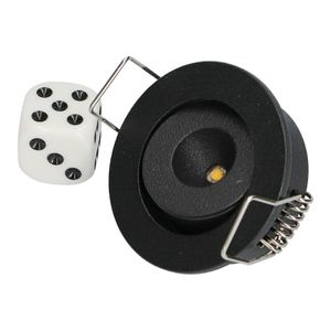 BR0044 LED-inbouwspot kantelbaar 1,5W 2700K excl. driver Zwart
