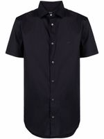 Emporio Armani chemise à logo brodé - Bleu