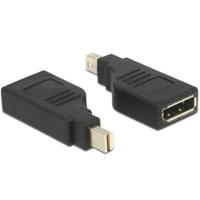Delock 65626 DisplayPort Adapter [1x Mini-DisplayPort stekker - 1x DisplayPort bus] Zwart