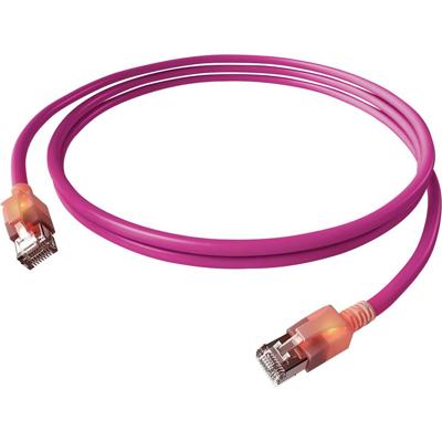 EasyLan S/FTP DualBoot® LED Kabel Cat.6A (Class EA), LSOH, violet, 1,5 m