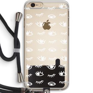 Eye pattern #3: iPhone 6 PLUS / 6S PLUS Transparant Hoesje met koord
