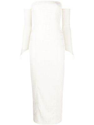 ROTATE BIRGER CHRISTENSEN robe longue à motif monogrammé - Tons neutres
