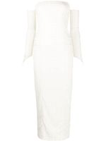 ROTATE BIRGER CHRISTENSEN robe longue à motif monogrammé - Tons neutres