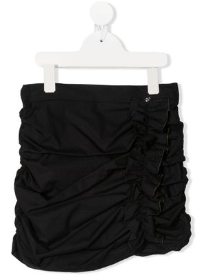 Miss Blumarine minijupe froncée - Noir