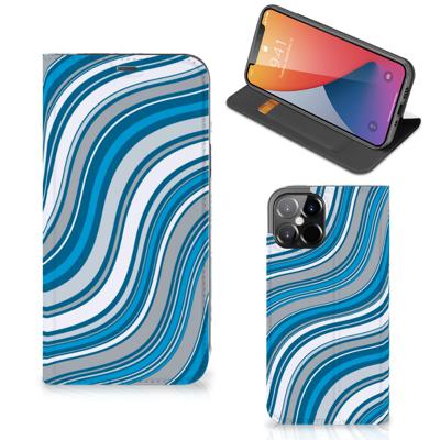 iPhone 12 Pro Max | Hoesje met Magneet | Waves Blue