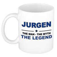 Jurgen cadeau mok - man myth legend - naam koffiemok - 300 ml - collega - vaderdag