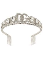 Dolce & Gabbana crystal-embellished tiara headband - Argent - thumbnail