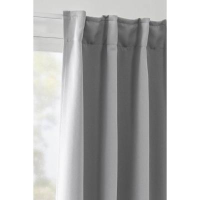 1+1 Gratis Leen Bakker - Gordijn Evi - Licht - 140x280 Cm (1 Stuk) - Polyester - Grijs