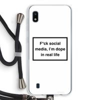 I'm dope: Samsung Galaxy A10 Transparant Hoesje met koord