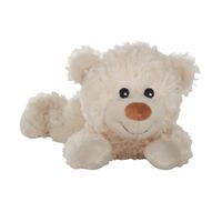 Habibi Warmte/magnetron opwarm knuffel - Beer - wit - 31 cm - pittenzak
