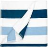 The One Towelling TH1090 Beach Towel Stripe - Navy Blue/Light Blue/White - 90 x 190 cm