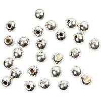 Creativ Company Eindkralen voor memory wire, d 3 mm, gatgrootte 1 mm, verzilverd, 20 stuk/ 1 doos