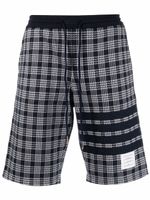 Thom Browne short de sport à carreaux - Bleu