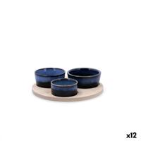 Set voor voorgerechtjes Bidasoa Moana Multicolour Keramisch 20 x 4,5 cm 4 Onderdelen (12 Stuks)