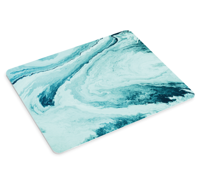 Patronen muismat Golven van blauw marmer