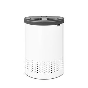 Brabantia wasbox 55 liter met kunststof deksel white