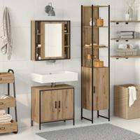 Badkamerkast Ambachtelijk Eiken 33x33x185.5 cm Behandeld Hout