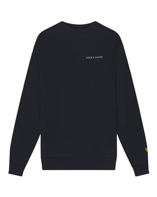 Script Crew Neck Sweatshirt Dark Navy