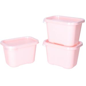 Vershoudbakjes nestbaar - BPA vrij - meal prep - 3x stuks van 1 liter - roze