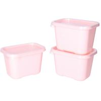 Vershoudbakjes nestbaar - BPA vrij - meal prep - 3x stuks van 1 liter - roze