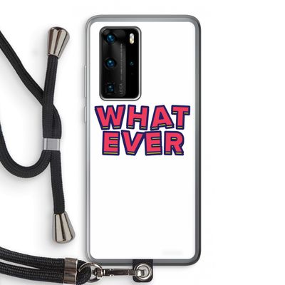 Whatever: Huawei P40 Pro Transparant Hoesje met koord