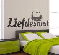 Sticker slaapkamer liefdesnest