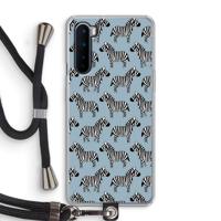 Zebra: OnePlus Nord Transparant Hoesje met koord